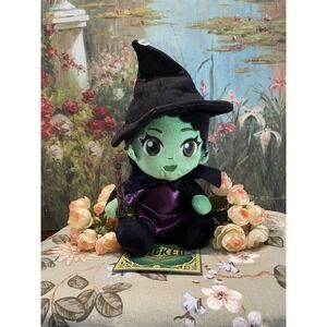 Wicked Elphaba Phunny Plush by Kidrobot + 8 bonus Wicked CharCharms 20 oz straws